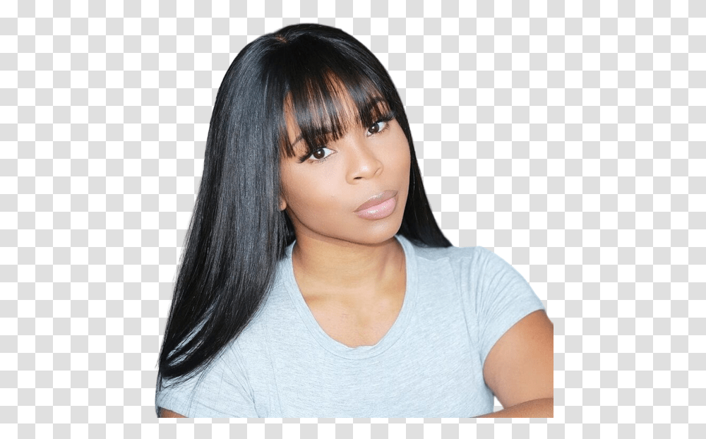 Bangs With Weave, Face, Person, Human, Black Hair Transparent Png