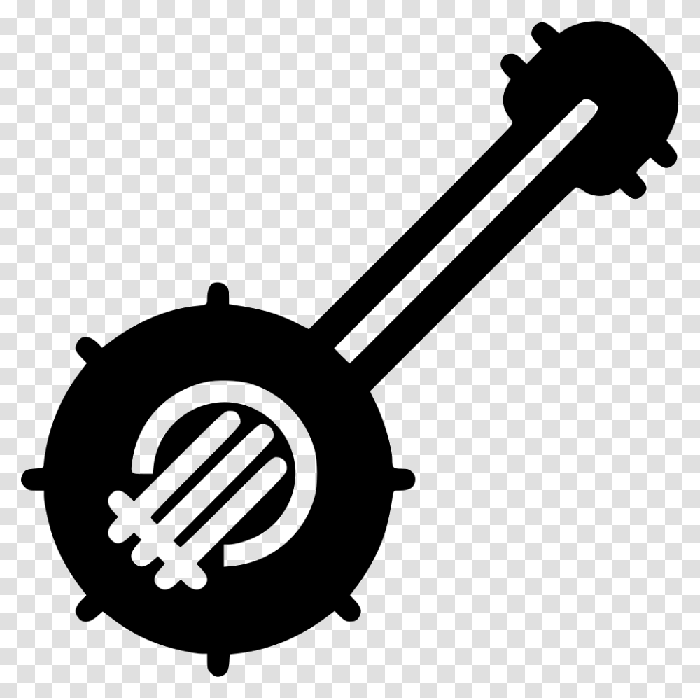 Banjo Icon Free Download, Shovel, Tool, Silhouette, Machine Transparent Png