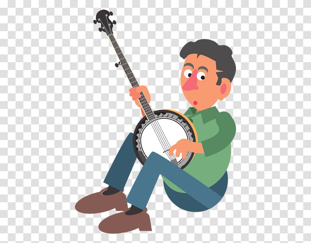 Banjo Music Player Free Vector Graphic On Pixabay Bluegrass Music, Leisure Activities, Musical Instrument, Guitar, Adventure Transparent Png