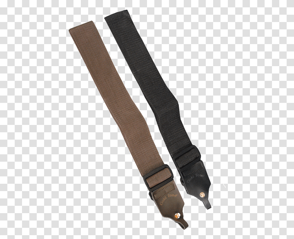 Banjo Reim Cloth Strap W Leather Tabs Gold Tone Brun Leather, Sword, Blade, Weapon, Weaponry Transparent Png