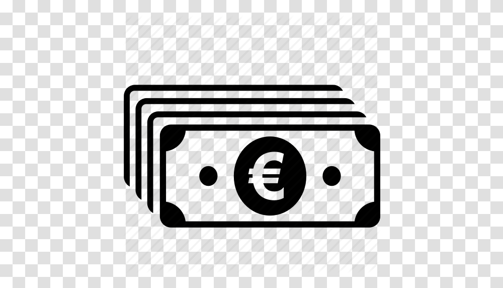 Bank Business Cash Euro Finance Money Pile Icon, Electronics, Cassette, Tape Transparent Png