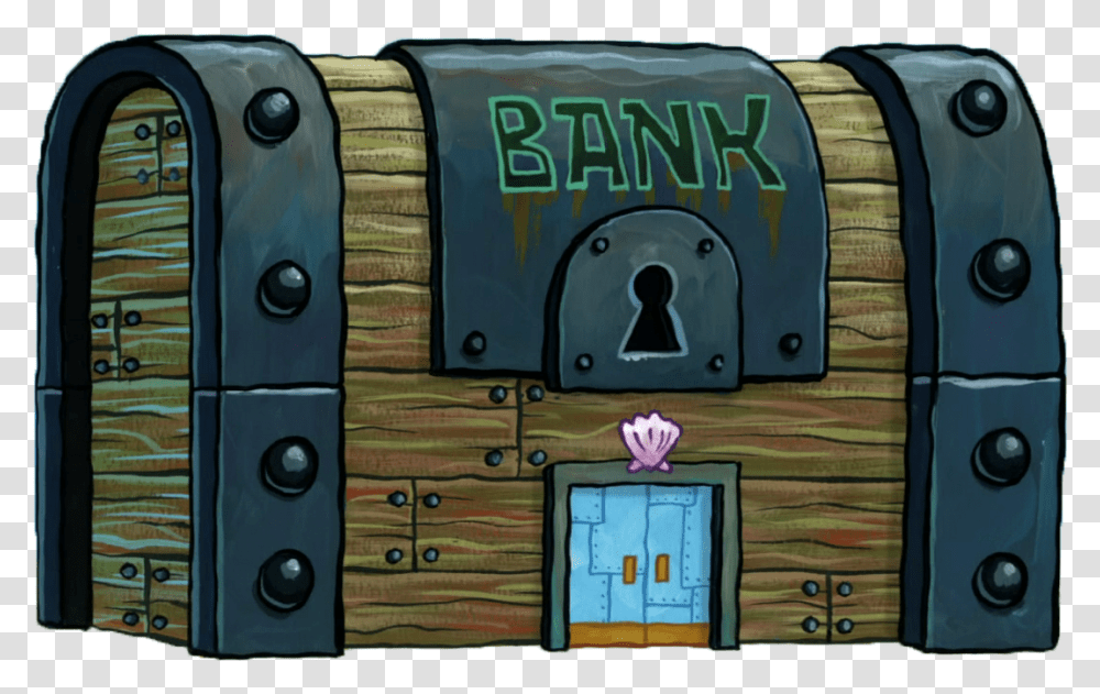 Bank In Spongebob, Wood, Mailbox, Letterbox, Number Transparent Png