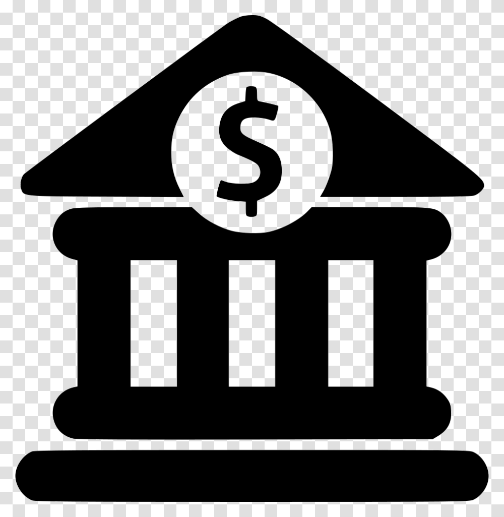 Bank Money Saving Bank Icon, Stencil, Mailbox Transparent Png
