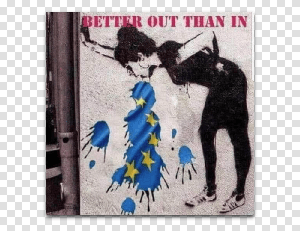 Banksy Better Out Than In Eu, Label, Poster, Advertisement Transparent Png