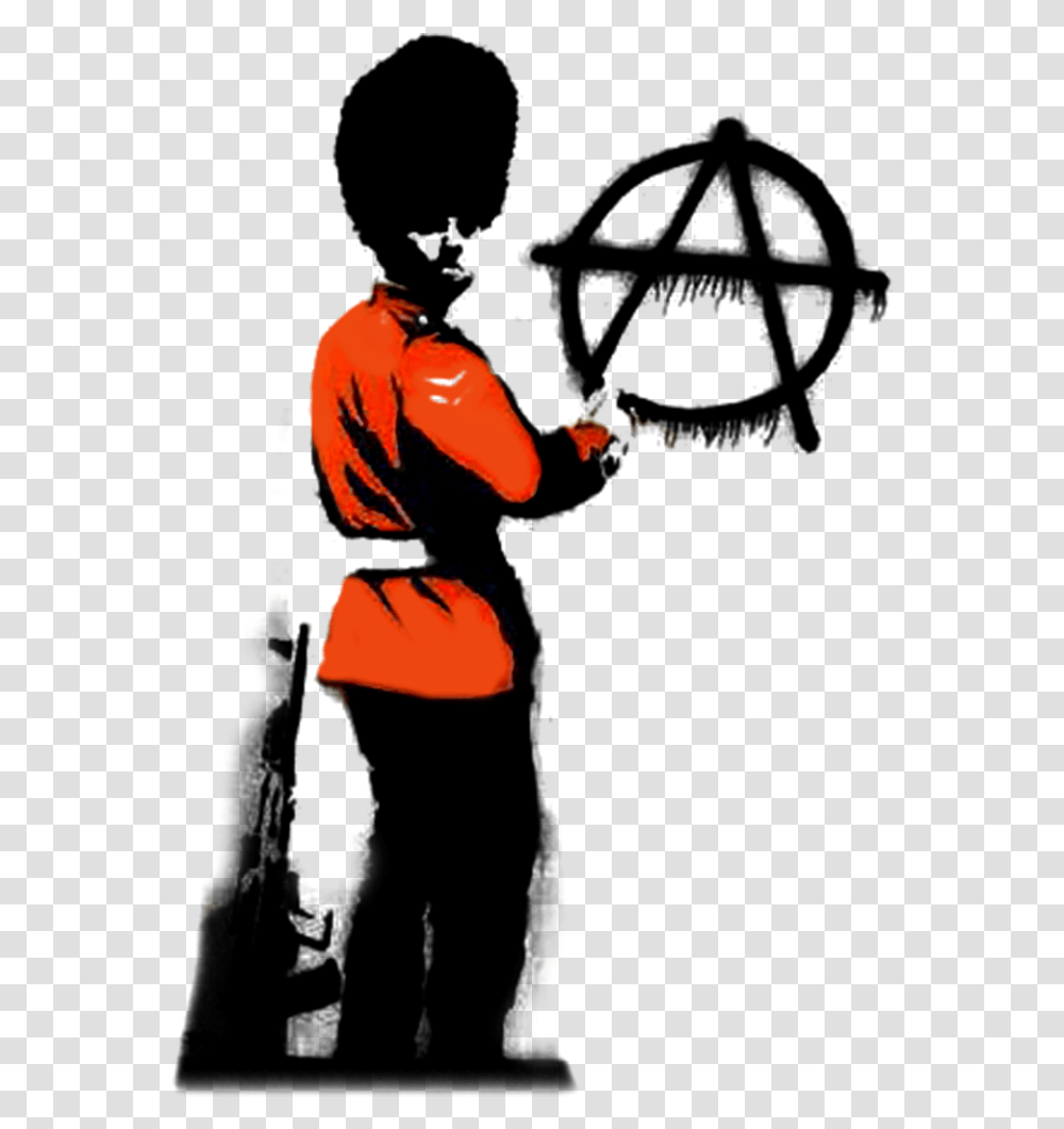 Banksy Red Guard AnarchypreviewClass Mw 100 Mh 100 Banksy, Person, Silhouette, Performer, Outdoors Transparent Png