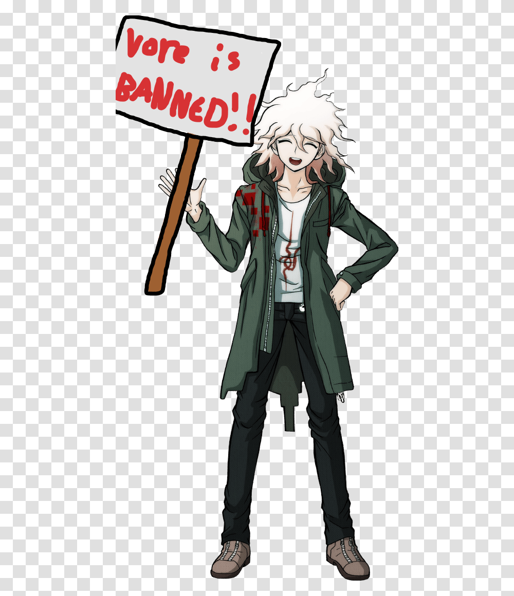 Banned Sign, Person, Costume, Manga Transparent Png