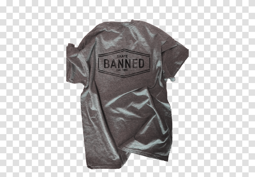Banned Skate Pocket T Shirt Series Leather, Apparel, T-Shirt, Sleeve Transparent Png