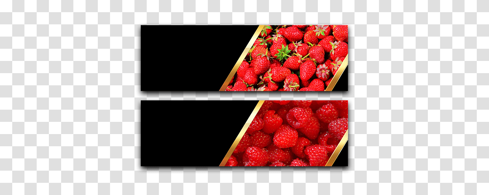 Banner Food, Strawberry, Fruit, Plant Transparent Png