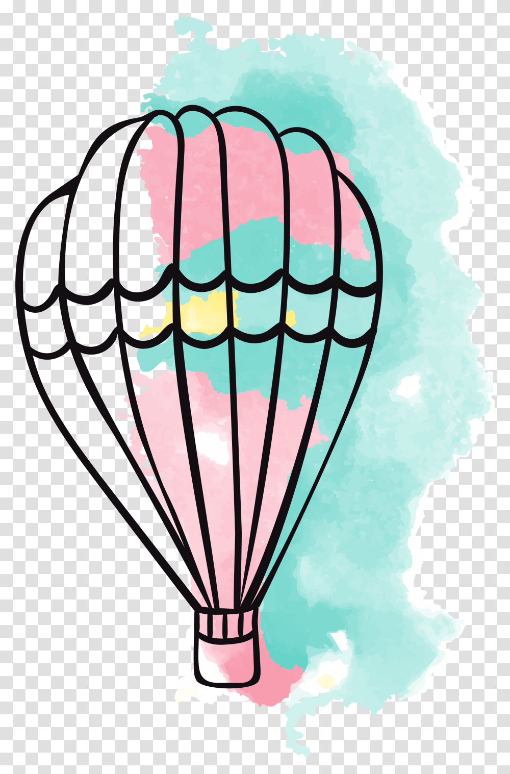 Banner Balloons Clipart Airplane Balloon, Hot Air Balloon, Aircraft, Vehicle, Transportation Transparent Png