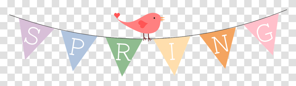 Banner Bird Triangle Free Picture Spring Bunting Clip Art, Animal, Finch, Canary, Fish Transparent Png