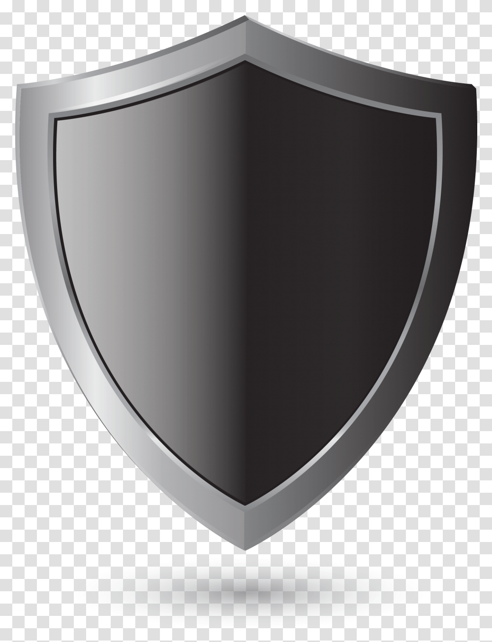 Banner Black And White Download Shield Shield, Armor, Lamp Transparent Png