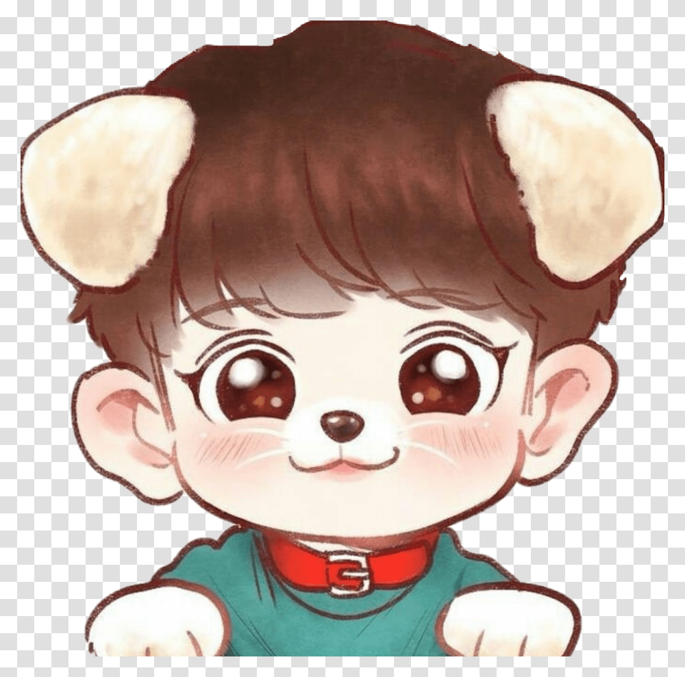 Banner Black And White Library Collection Of Free Exo Exo Chibi Chen, Doll, Toy, Person, Human Transparent Png