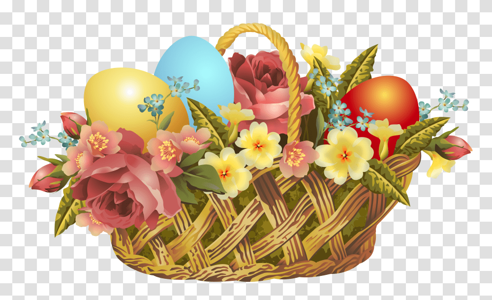 Banner Black And White Stock Basket Happy Easter Basket Clipart Transparent Png