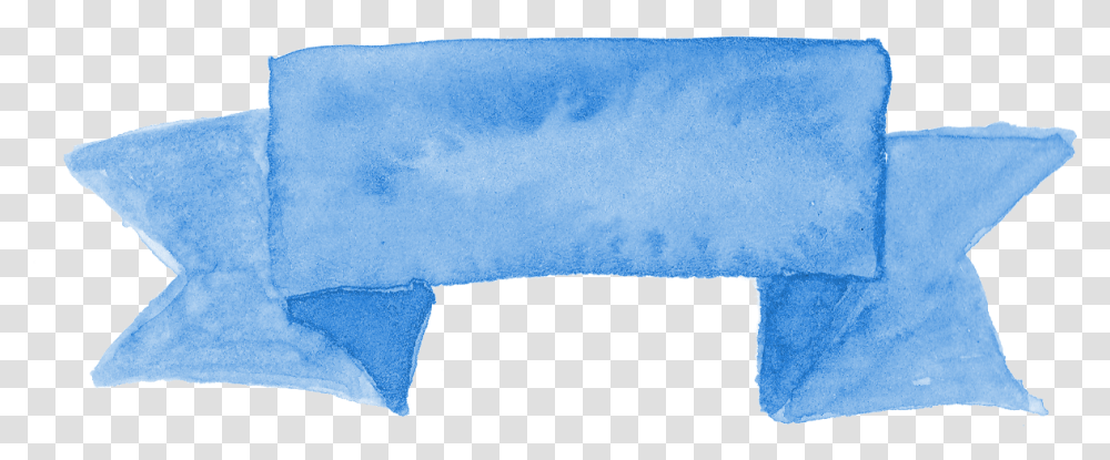 Banner Blue Watercolor Ribbon, Nature, Ice, Outdoors, Snow Transparent Png