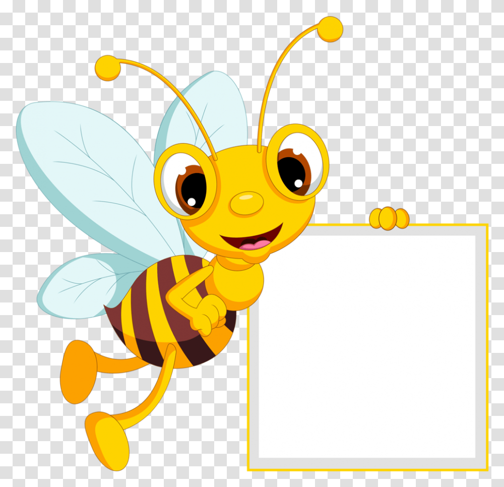Banner Download Bumble Bee Flying Clipart Bee Clip Art Border, Insect, Invertebrate, Animal, Honey Bee Transparent Png