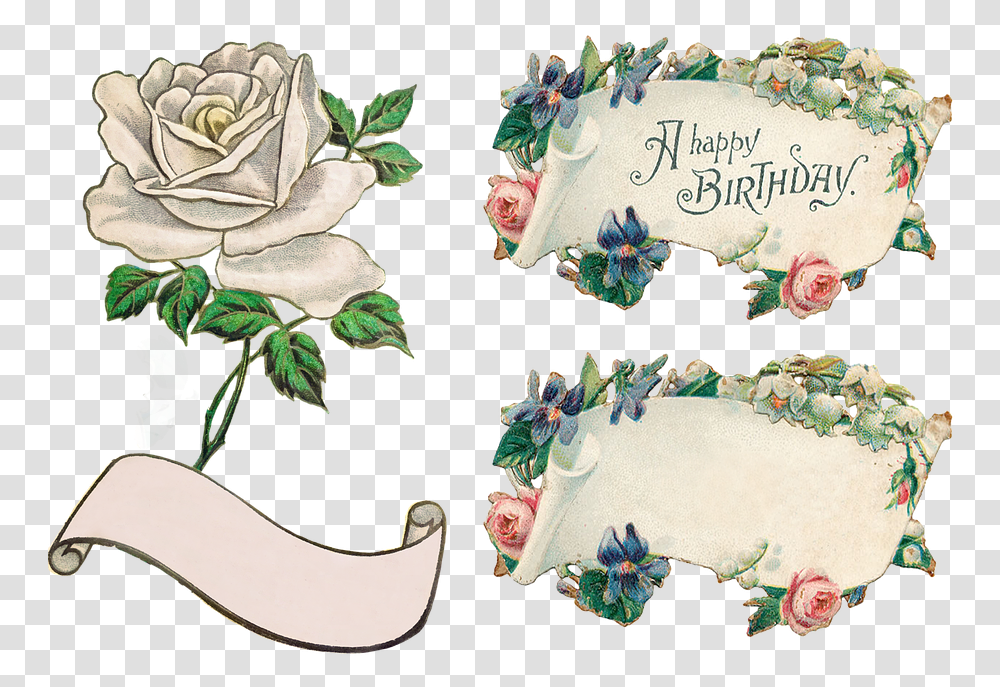 Banner Flowers Rose Clip Art Isolated Birthday Cards For Friends Hd, Furniture, Pattern, Birthday Cake, Food Transparent Png