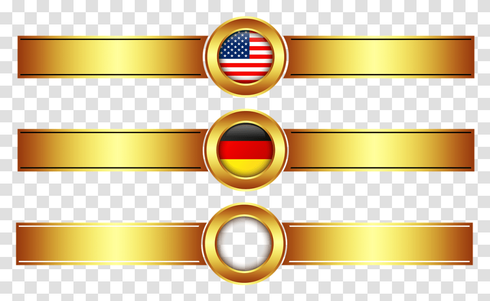 Banner For Design Computer Graphics Free Picture Usa Flag, Light, Gold Transparent Png