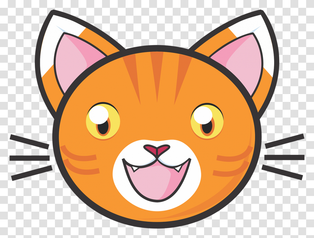 Banner Free Library Face Orange Cat Face Clipart, Label, Mouth, Piggy Bank Transparent Png