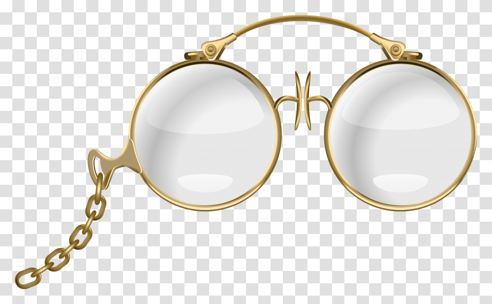 Banner Free Stock Free Clipart Of Eyeglasses Gold Glasses Clipart, Accessories, Accessory, Locket, Pendant Transparent Png