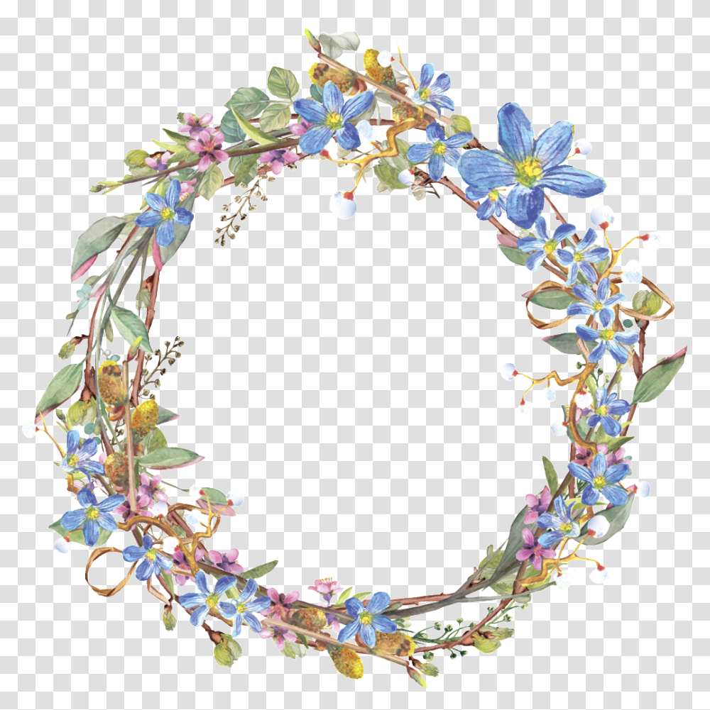 Banner Freeuse Wreath Twig Water Color Floral Wreath Free, Bracelet, Jewelry, Accessories, Accessory Transparent Png