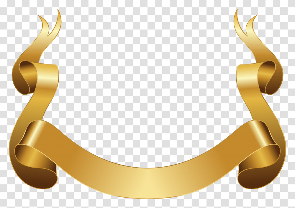 Banner Gold Decorative Clip Art Image 1828753 Gold Circle Banner, Hammer, Tool, Horseshoe, Antler Transparent Png