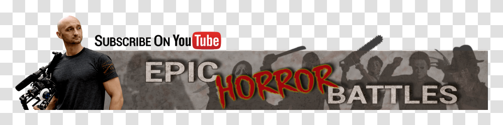 Banner Horror Youtube Promo2 Download Label, Person, Word, Alphabet Transparent Png