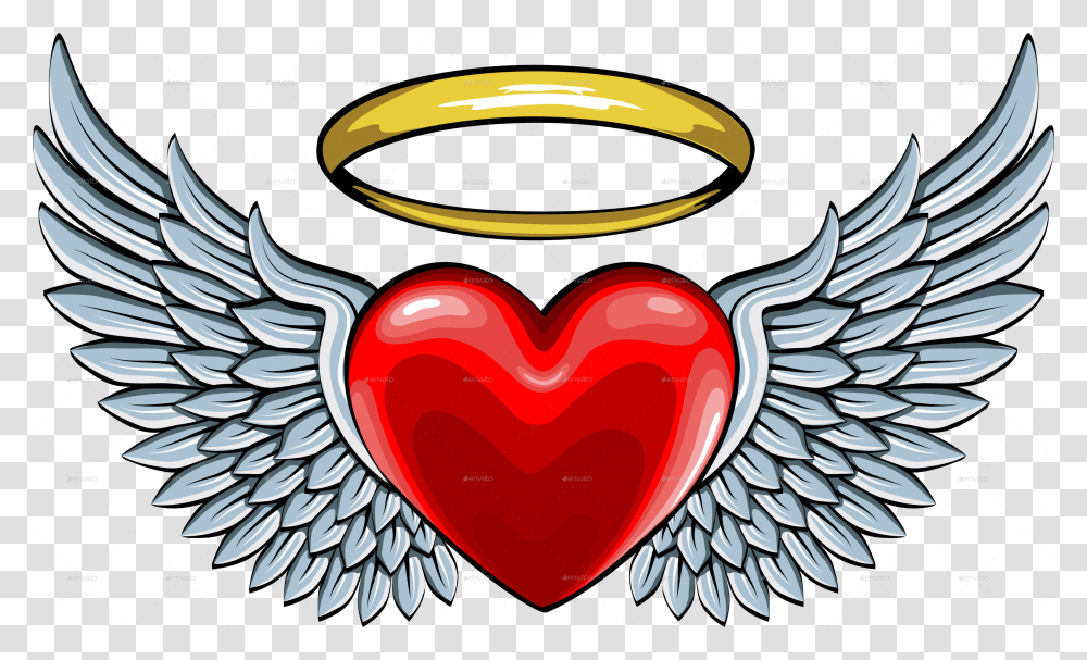 Banner Library Red Heart Heart With Angel Wings, Helmet, Clothing, Apparel, Plant Transparent Png