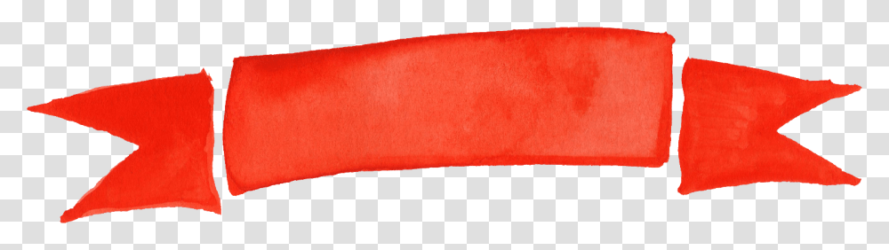 Banner Red Orange Watercolor Banner, Apparel, Cushion, Arm Transparent Png