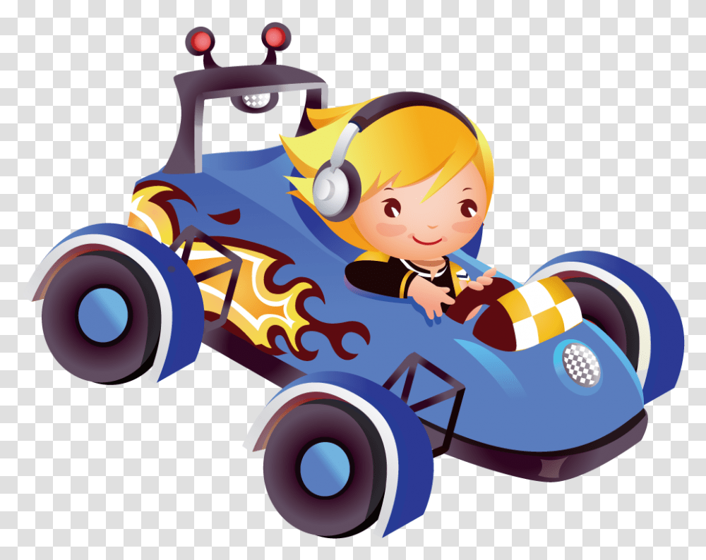 Banner Stock Bananas Clipart Car Cartoon Girls Race Car Clipart, Toy, Kart, Vehicle, Transportation Transparent Png