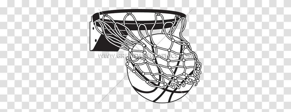Banner Stock Flaming With Net Basketball Going In Hoop Drawing, Lighting, Sphere, Sport, Badminton Transparent Png