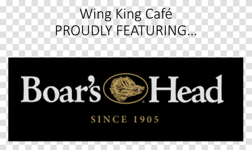 Banner Wing King Cafe Boars Head Boars Head, Label, Logo Transparent Png