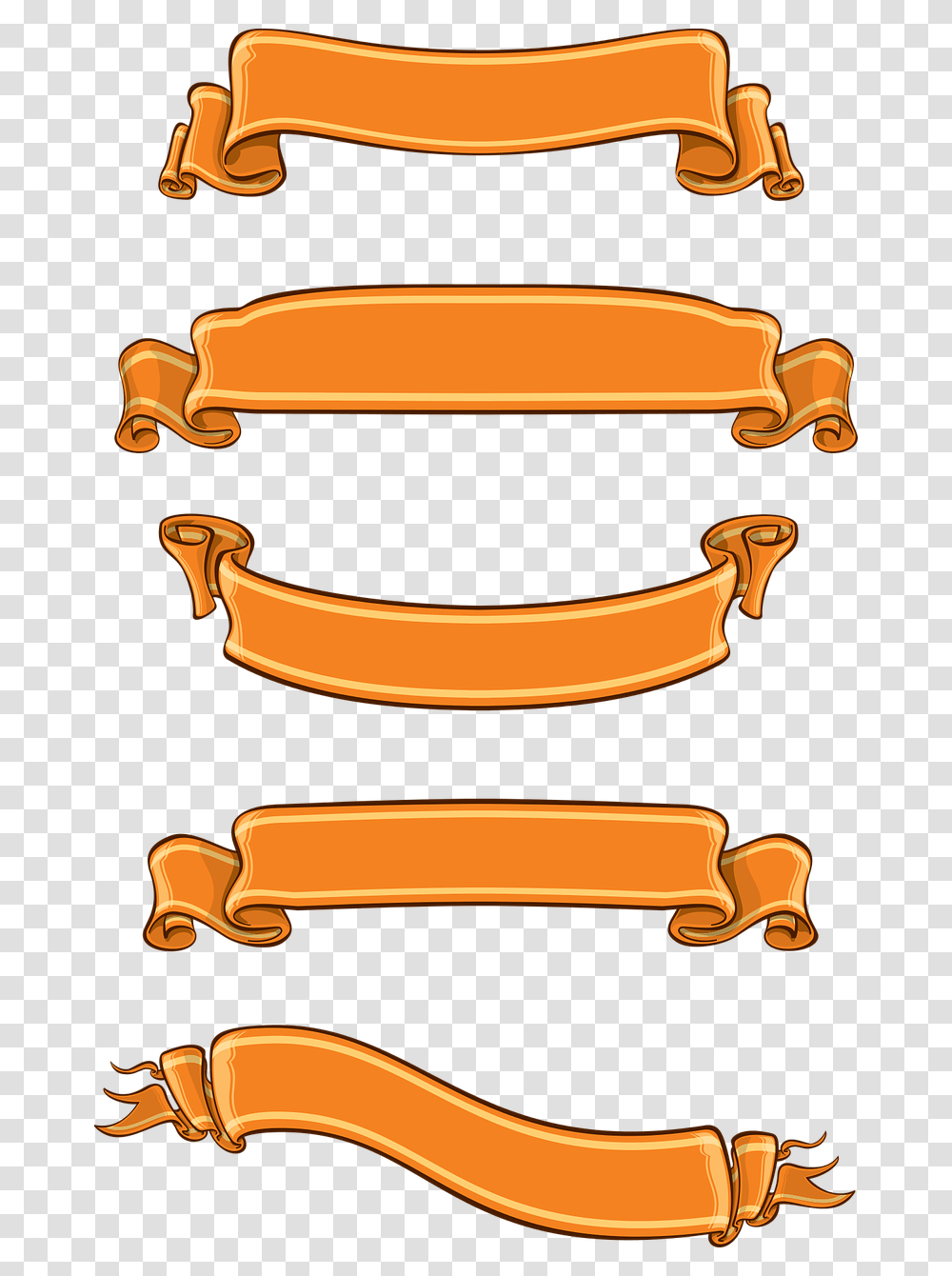Banners Medieval, Axe, Tool, Scroll, Bronze Transparent Png