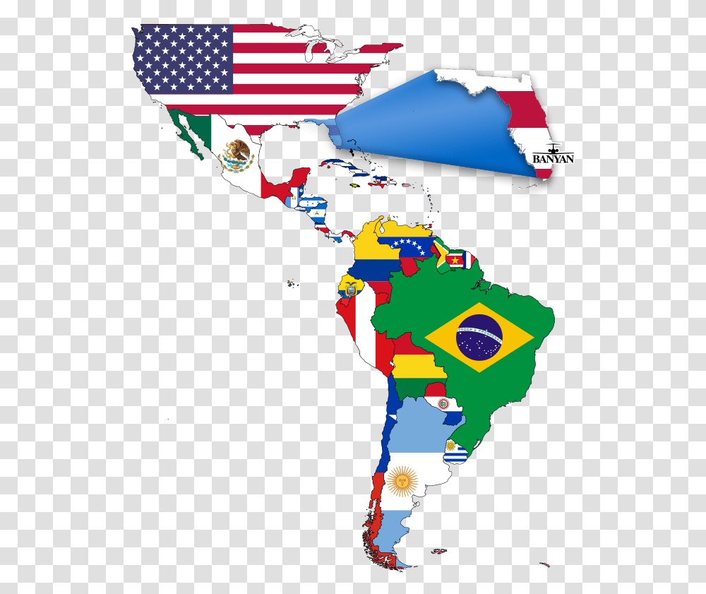 Banyan Aircraft Broker Latin America Map World Map By Flags, Person, Human, Plot, Diagram Transparent Png