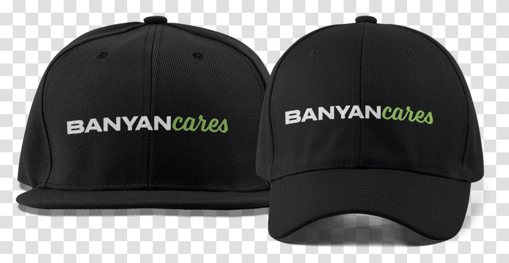 Banyan Cares Script Dad And Flat Brim Hats, Baseball Cap, Apparel, Electronics Transparent Png