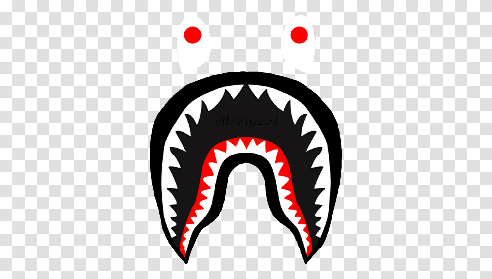 Bape Logo Supreme Hypebeast Shark Teeth Bathingape Eyes, Label, Stencil, Machine Transparent Png