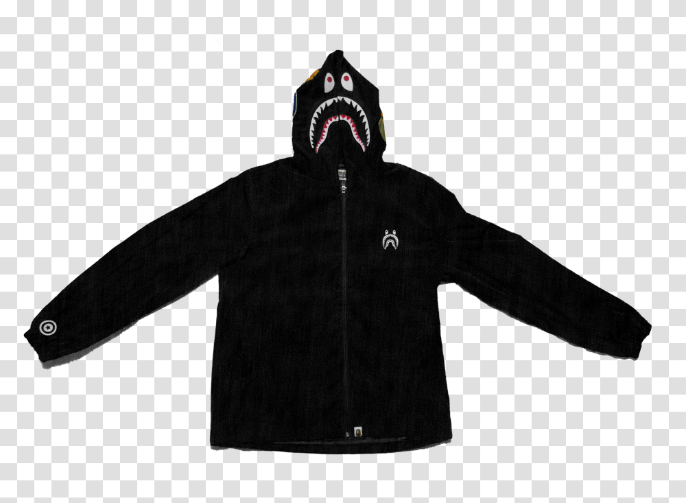 Bape Shark Rain Jacket, Apparel, Coat, Fleece Transparent Png