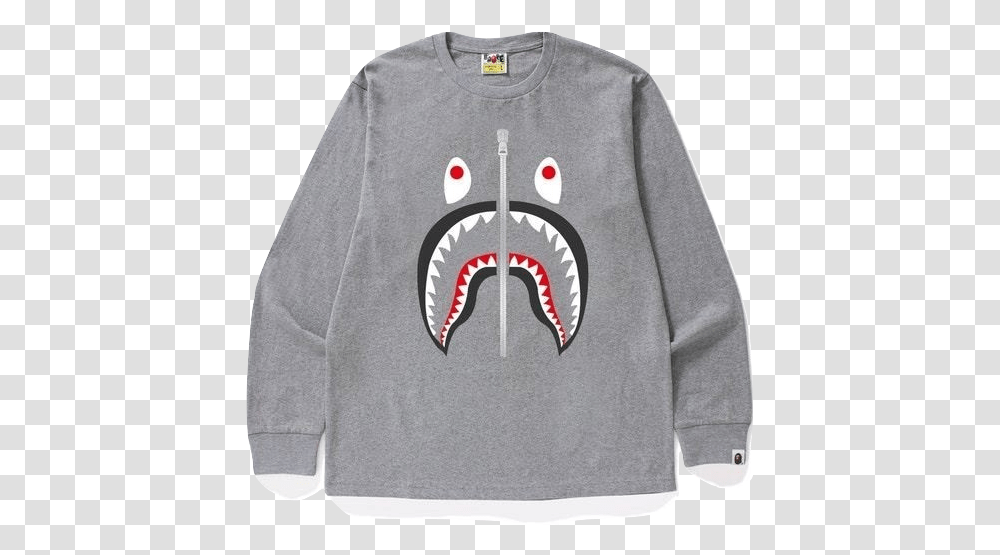 Bape Shark Tee Blue, Apparel, Sweatshirt, Sweater Transparent Png