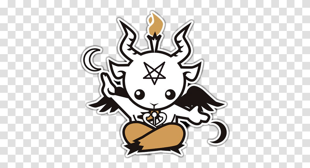Baphomet Cute Goat Saranism Freetoedit, Emblem, Star Symbol Transparent Png