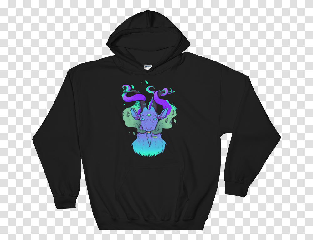 Baphomet Hoodie Young Black And Determined, Clothing, Apparel, Sweatshirt, Sweater Transparent Png