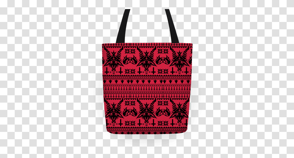 Baphomet Ugly Christmas Sweater Totes Tote Bag, Purse, Handbag, Accessories, Accessory Transparent Png