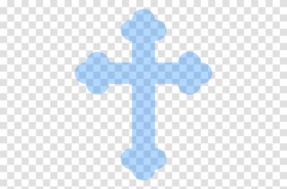 Baptism Clipart Blue Cross Baptism, Symbol, Crucifix Transparent Png