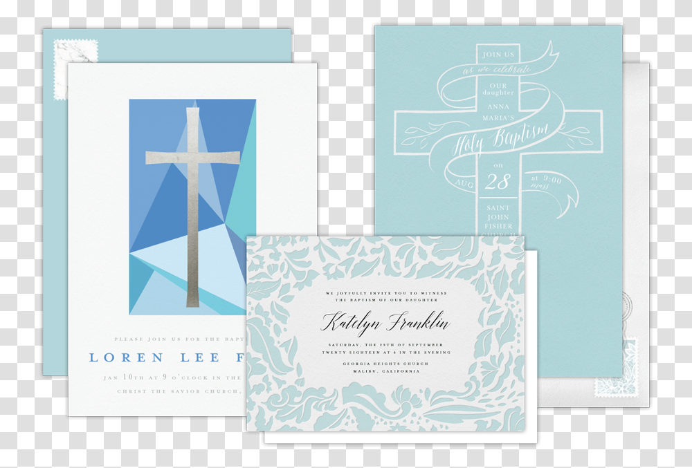 Baptism Invitations Christian Cross, Paper, Page, Advertisement Transparent Png