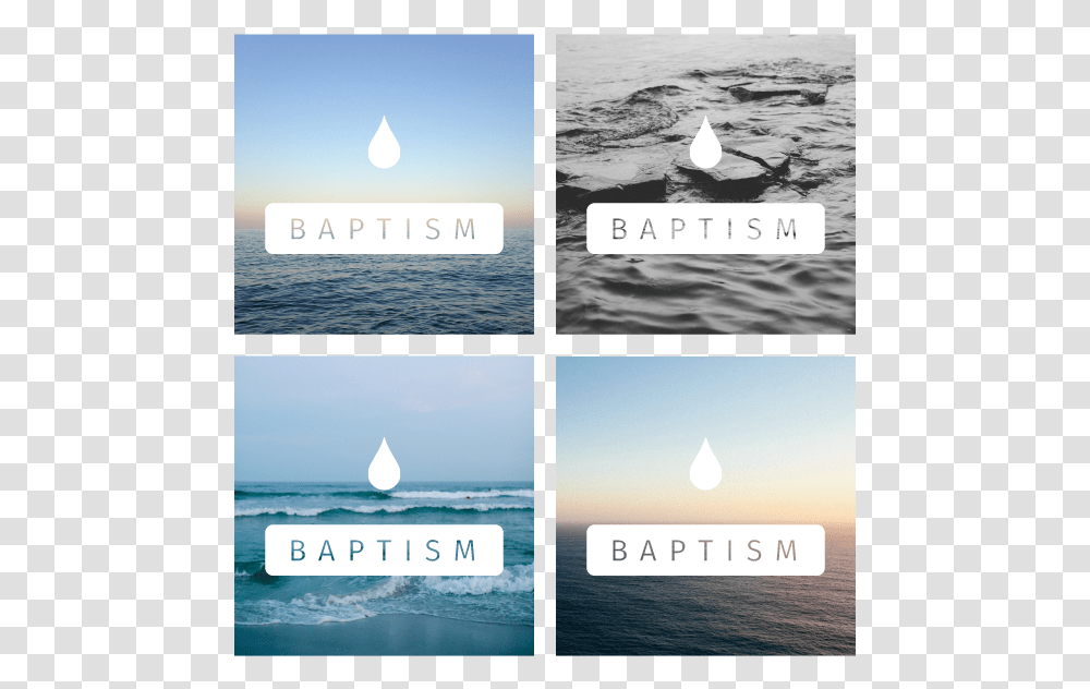 Baptism Logo Branding Drip Drop Rock Water Baptism Sea, Collage, Poster, Advertisement, Boat Transparent Png