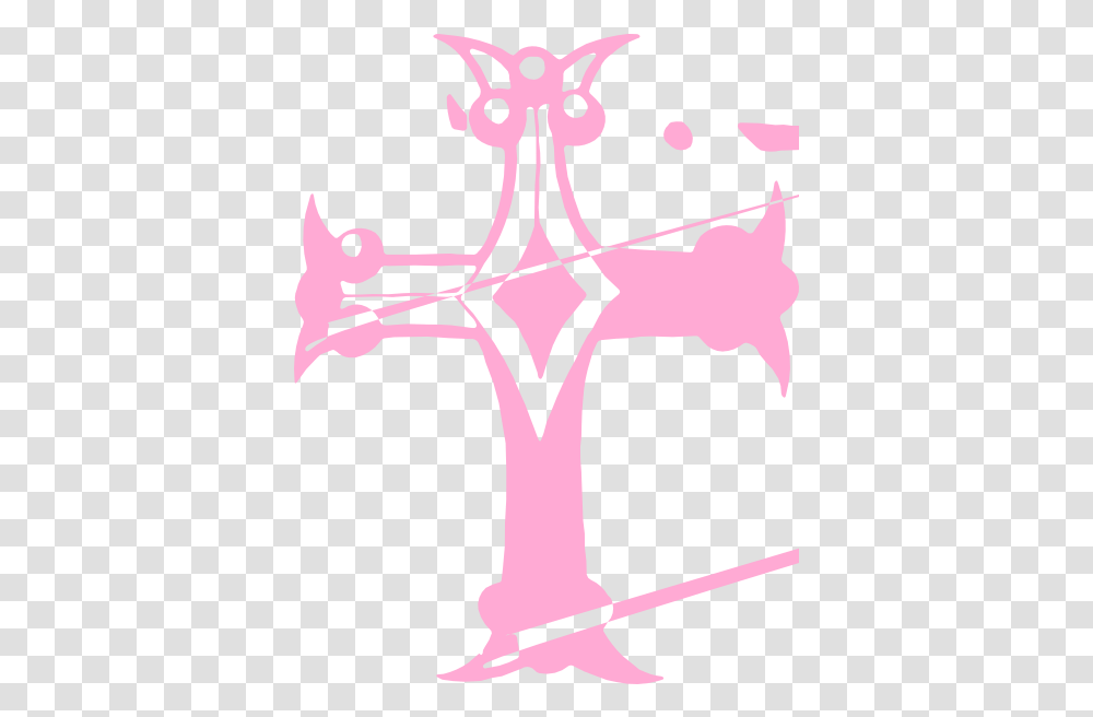 Baptism Pink 1 Image Cross Clip Art, Symbol, Stencil, Silhouette, Leisure Activities Transparent Png