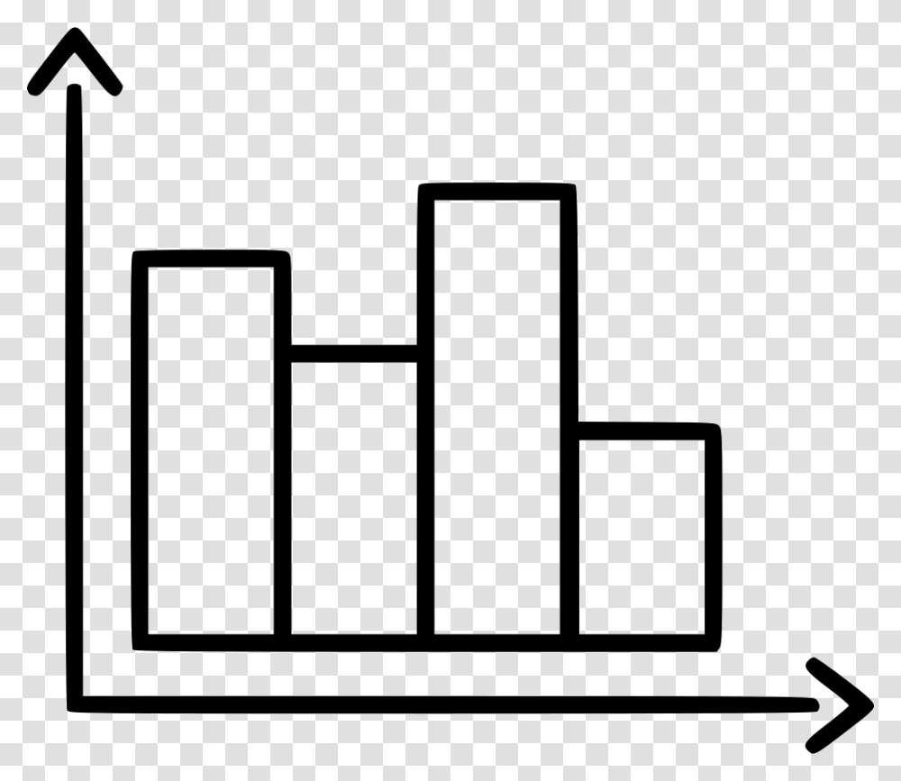 Bar Chart Bar Graph Statistics Stats Comments Bar Graph Clipart Black And White, Logo, Stencil Transparent Png