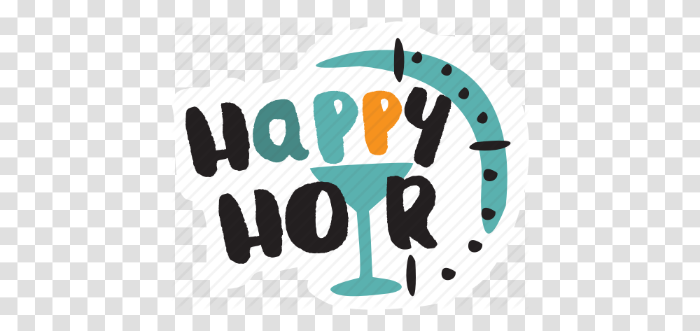 Bar Cocktail Drink Happy Hour Restaurant Sticker Icon, Word, Alphabet, Hand Transparent Png