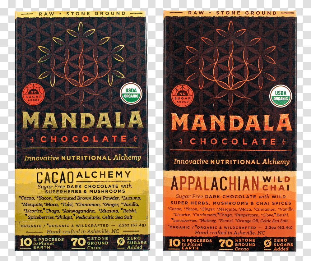 Bar Variety Pack Mandala Chocolates Cacao Alchemy Chocolate Bar, Flyer, Poster, Paper, Advertisement Transparent Png