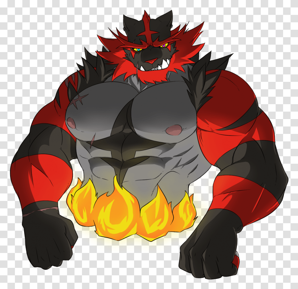 Bara District Red Fictional Character Furry Incineroar Muscle, Dragon, Mountain, Outdoors, Nature Transparent Png