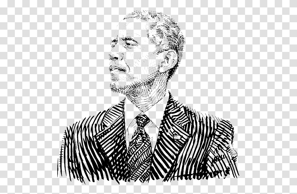 Barack Obama Illustration, Face, Person, Head, Drawing Transparent Png