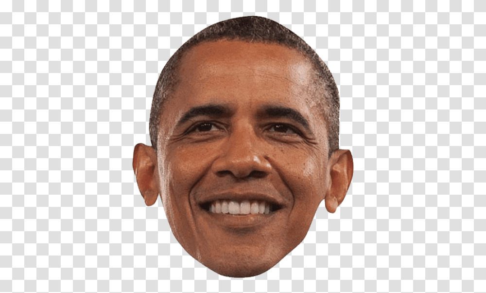 Barack Obama Barack Obama Face Cut Out, Person, Human, Head, Smile Transparent Png